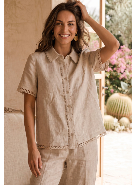 CHEMISE - LARYA - SABLE